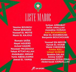 Liste du Maroc