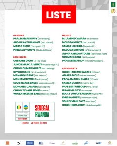 Liste du Sénégal B
