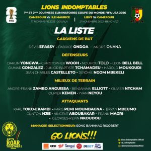 Liste Cameroun